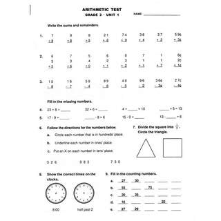 3rd Grade Study Time Tests & Drills