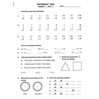 3rd Grade Study Time Tests & Drills