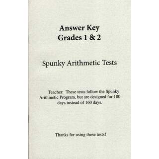 1st and 2nd Grade Tests for Spunky Answer Key