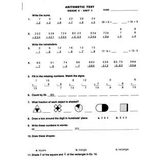 4th Grade Study Time Tests & Drills